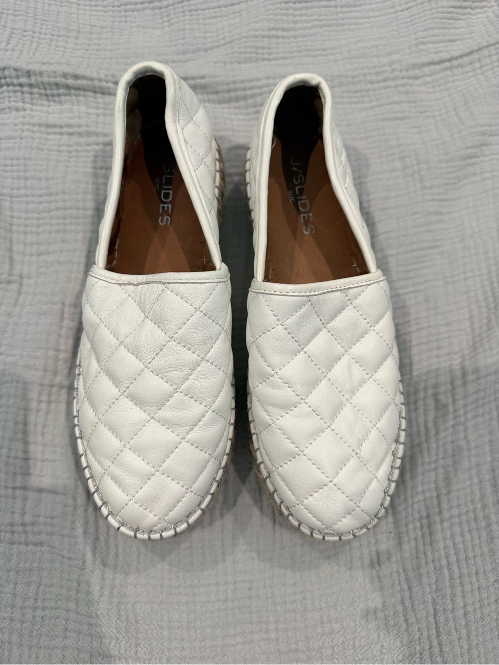 J/SLIDES White Quilted Slip-On Loafers for Men